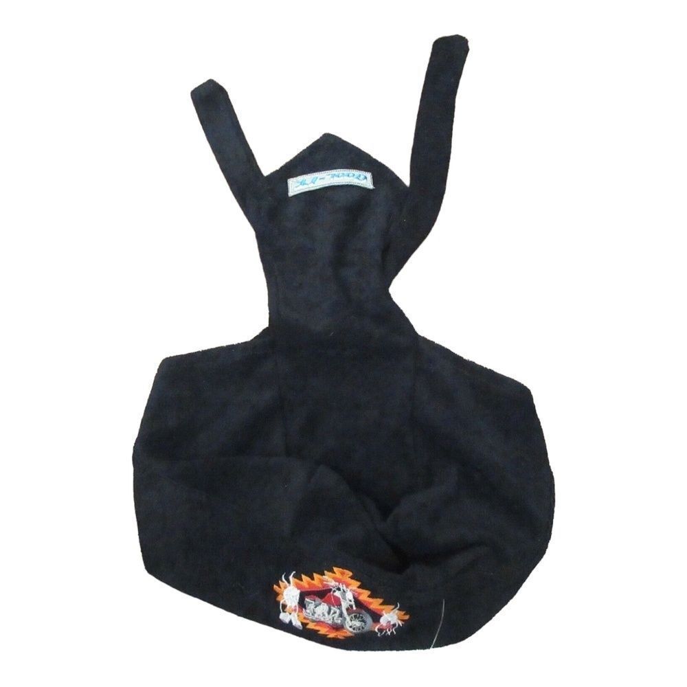Cool-It Black Terrycloth Biker Motorcycle Black Head Wrap Do Rag Skull Cap New - Picture 2 of 4